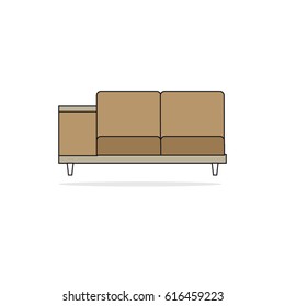 sofa icon, on white background