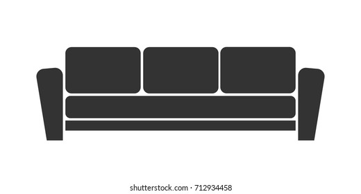 Sofa icon on white background