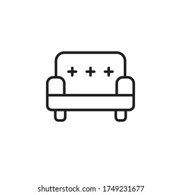 sofa icon outline design vector. isolated on white background