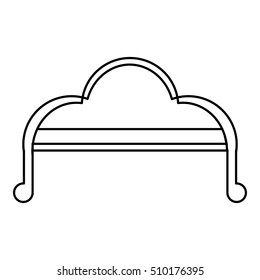 Sofa icon. Outline illustration of sofa vector icon for web