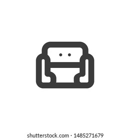Sofa Icon With Outline Style