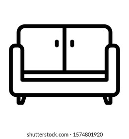sofa icon outline vector design
