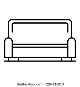 Sofa icon. Outline sofa vector icon for web design isolated on white background