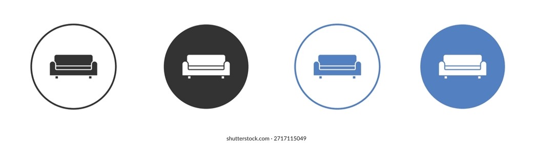 Sofa icon pictogram set. Vector icon designs