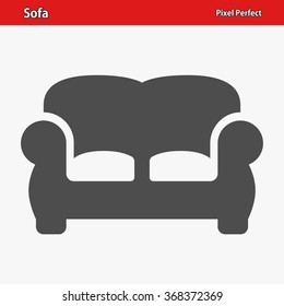 Sofa Icon. Professional, pixel perfect icons optimized for both large and small resolutions. EPS 8 format.