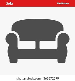 Sofa Icon. Professional, pixel perfect icons optimized for both large and small resolutions. EPS 8 format.