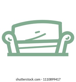 Sofa Icon. Real Estate Icon In Vector Illustration.