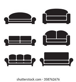 Sofa icon set 