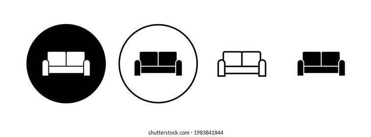 Sofa icon set. sofa icon illustration