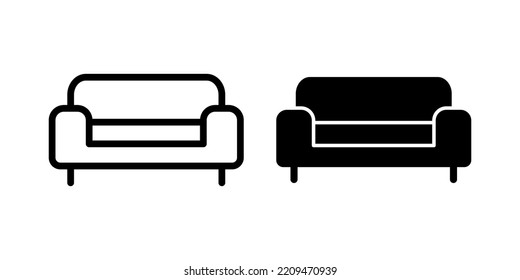 Sofa icon set. sofa icon illustration