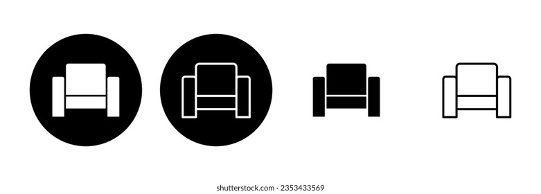 Sofa icon set. sofa icon illustration