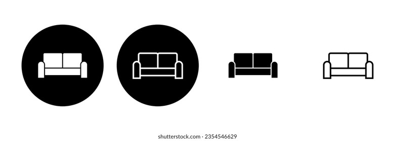 Conjunto de iconos de Sofa. ilustración de icono de sofá
