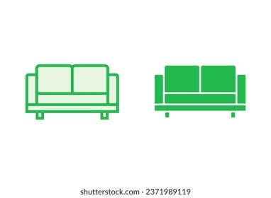 Sofa icon set. sofa icon illustration