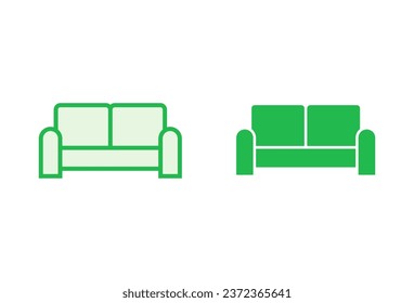 Sofa icon set. sofa icon illustration
