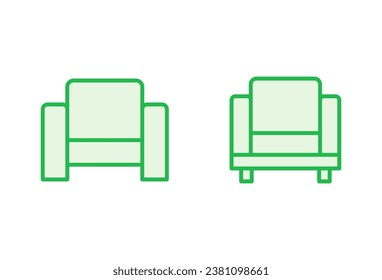 Sofa icon set. sofa icon illustration