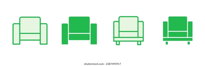 Sofa icon set. sofa icon illustration