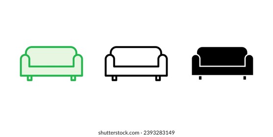 Conjunto de iconos de Sofa. ilustración de icono de sofá
