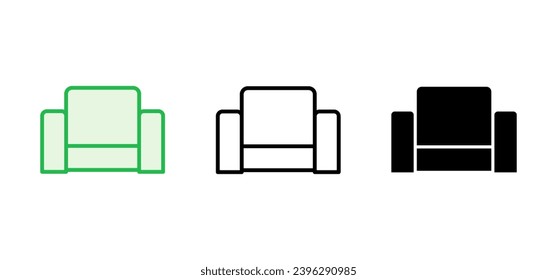 Sofa icon set. sofa icon illustration