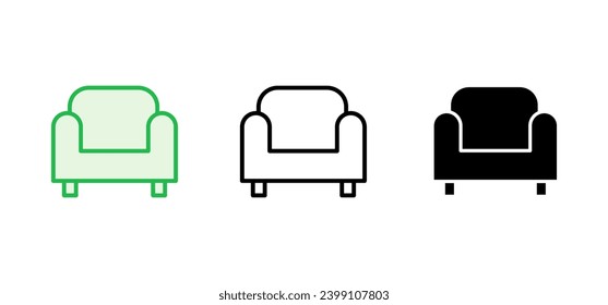 Sofa icon set. sofa icon illustration