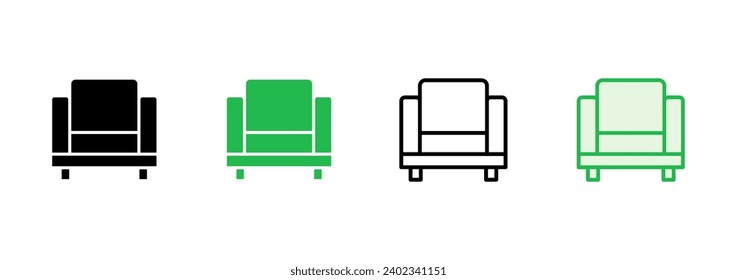 Conjunto de iconos de Sofa. ilustración de icono de sofá