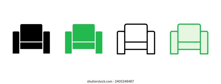 Sofa icon set. sofa icon illustration
