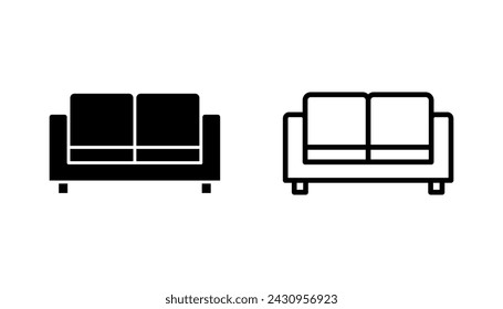 Conjunto de iconos de sofá. ilustración de iconos de sofá