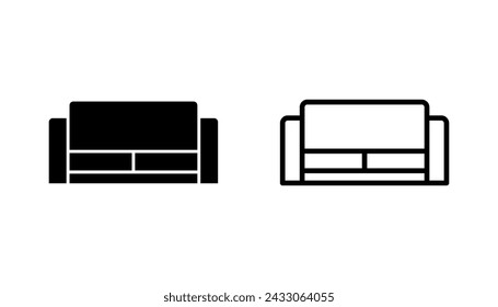 Conjunto de iconos de sofá. ilustración de iconos de sofá