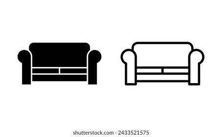 Conjunto de iconos de sofá. ilustración de iconos de sofá