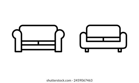 Sofa icon set. sofa icon illustration