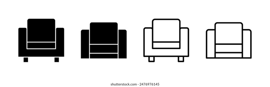 Sofa icon set. sofa icon illustration