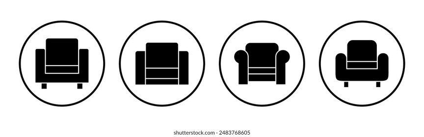 Sofa icon set. sofa icon illustration