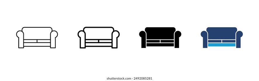 Conjunto de iconos de sofá. ilustración de iconos de sofá