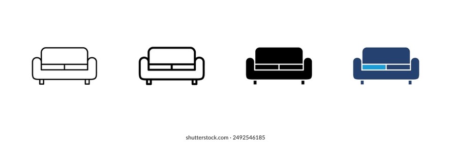 Sofa icon set. sofa icon illustration