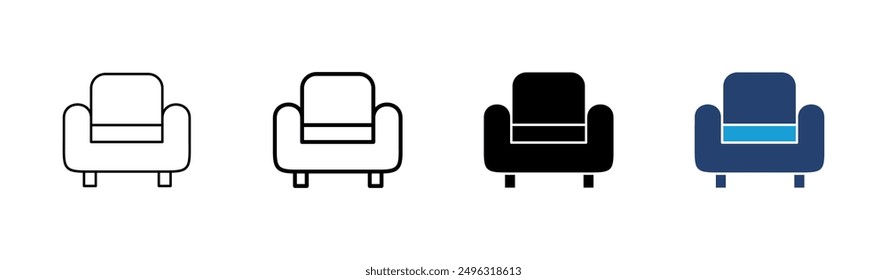 Sofa icon set. sofa icon illustration