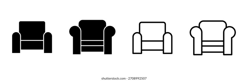 Sofa icon set. sofa icon illustration