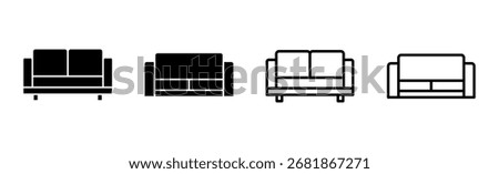 Sofa icon set. sofa icon illustration