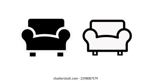Sofa icon set. sofa icon illustration. Couch vector icon set. Sofa, furniture symbol