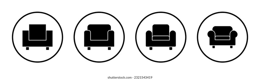 Sofa icon set illustration. sofa sign and symbol. furniture icon