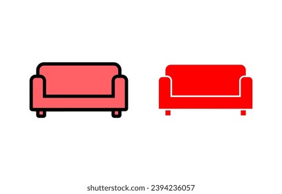 Icono Sofa set ilustración. símbolo y signo del sofá. icono de mobiliario