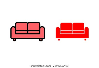 Sofa icon set illustration. sofa sign and symbol. furniture icon