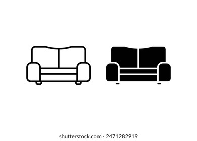 Sofa icon set illustration. sofa sign and symbol. furniture icon