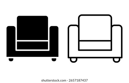 Sofa icon set. Vector illustration.