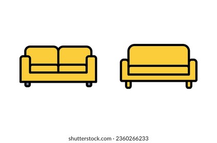 Sofa icon set  for web and mobile app. sofa sign and symbol. furniture icon