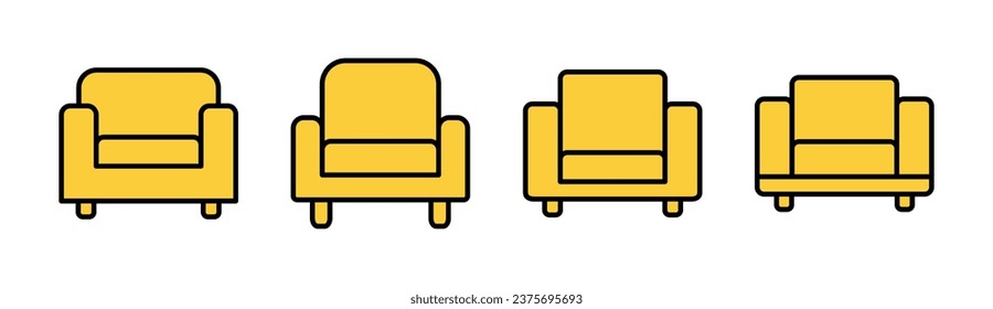 Sofa icon set  for web and mobile app. sofa sign and symbol. furniture icon