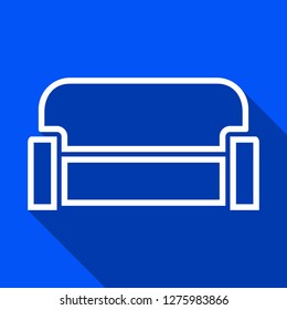 Sofa icon with shadow , sign design
