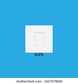 sofa icon sign signifier vector