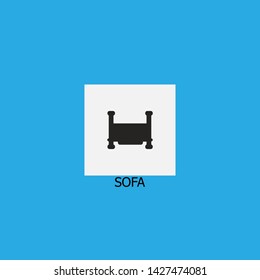 sofa icon sign signifier vector