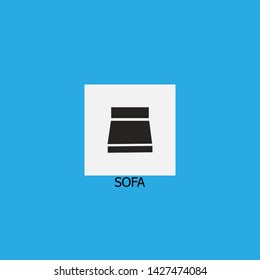 sofa icon sign signifier vector