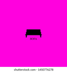 sofa icon sign signifier vector