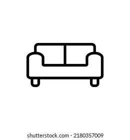 Sofa Icon Sign Vector Isolated on White Artboard
